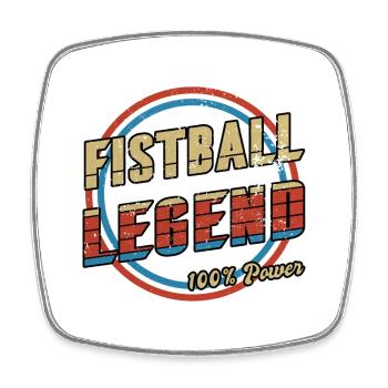 Faustball Legende - Viereckiger Kühlschrankmagnet - Weiß - Vorne
