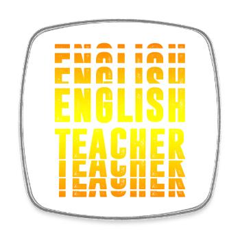 Design de professeur d'anglais - Magnet carré - blanc - Devant