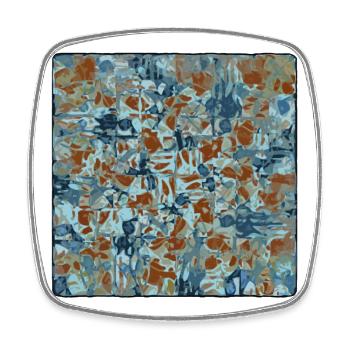 Motif de camouflage abstrait - Magnet carré - blanc - Devant