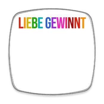 Lgbt Lesbisch Statement Regenbogen Homosexuell - Viereckiger Kühlschrankmagnet - Weiß - Vorne