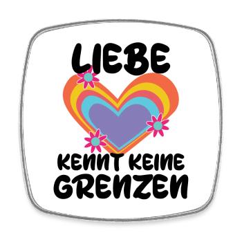 Gleichberechtigung Lgbt beziehung Herz Statement - Viereckiger Kühlschrankmagnet - Weiß - Vorne