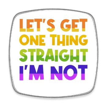 Humorvoll Statement Homosexuell Lgbt Lesbisch - Viereckiger Kühlschrankmagnet - Weiß - Vorne