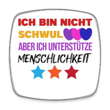 Lesbisch Lgbt Gleichberechtigung Statement Herz - Viereckiger Kühlschrankmagnet - Weiß - Vorne
