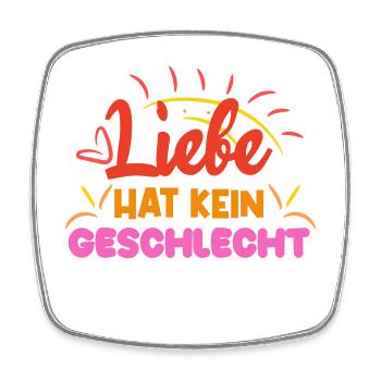 Liebe Sexualität Menschenrechte Lgbt Statement - Viereckiger Kühlschrankmagnet - Weiß - Vorne