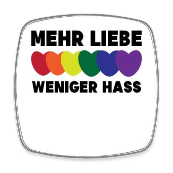 Lgbt Gleichberechtigung Statement Homosexuell Herz - Viereckiger Kühlschrankmagnet - Weiß - Vorne