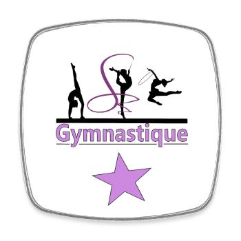 Gymnastique - Magnet carré - blanc - Devant