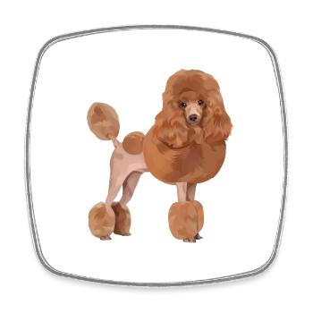 Standard Pudel Hund - Viereckiger Kühlschrankmagnet - Weiß - Vorne