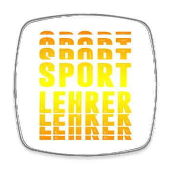 Sportlehrer Design - Viereckiger Kühlschrankmagnet - Weiß - Vorne