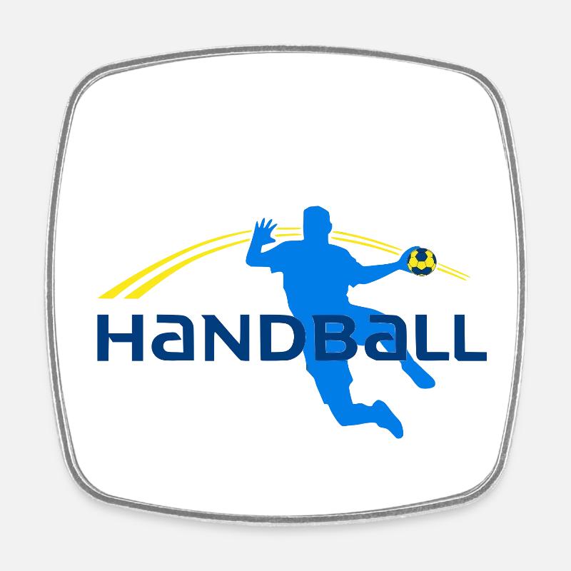 Handball - Magnet carré - blanc