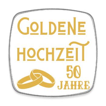 Goldene Hochzeit 50 Jahre verheiratet Jubiläum - Viereckiger Kühlschrankmagnet - Weiß - Vorne