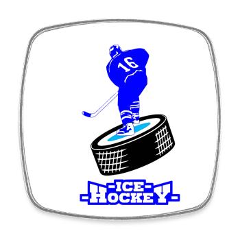 hockey sur glace - Square fridge magnet - white - Front
