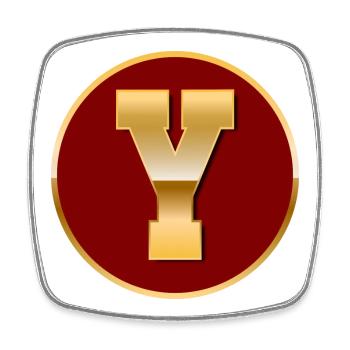 Letter Y - Square fridge magnet - white - Front