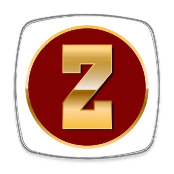 Letter Z - Square fridge magnet - white - Front