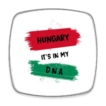 Ungarn ist in meiner DNA Flaggen Design - Viereckiger Kühlschrankmagnet - Weiß - Vorne