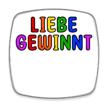 Lgbt Liebe Homosexuell Regenbogen Statement Pride - Viereckiger Kühlschrankmagnet - Weiß - Vorne