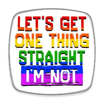 Humorvoll Lgbt Statement Transgender Bisexuell - Viereckiger Kühlschrankmagnet - Weiß - Vorne