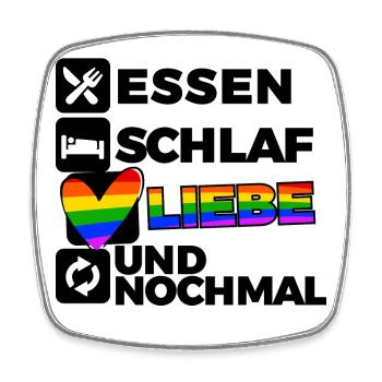 Liebe Herz Lgbt Statement Rechte Homosexueller - Viereckiger Kühlschrankmagnet - Weiß - Vorne