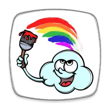 Rainbow Lgbt Sexuality Droits des homosexuels - Magnet carré - blanc - Devant