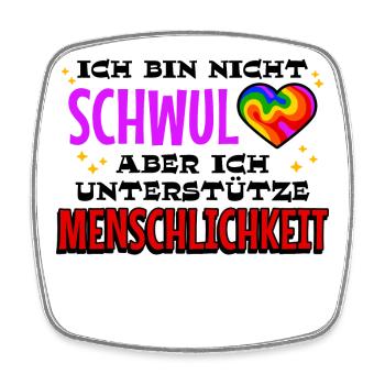 Sexualität Gleichberechtigung Lgbt Statement Herz - Viereckiger Kühlschrankmagnet - Weiß - Vorne