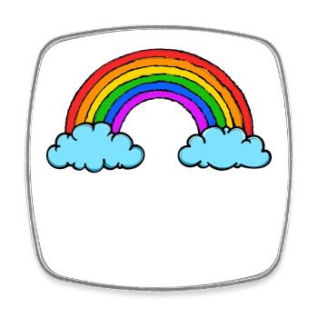 Homo Lgbt Regenbogen Gleichberechtigung Bisexuell - Viereckiger Kühlschrankmagnet - Weiß - Vorne