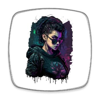 Gamer Woman auf Action Experience Art. in einem Gamer - Viereckiger Kühlschrankmagnet - Weiß - Vorne