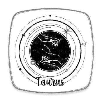 Midnight Spark Emblem - Square fridge magnet - white - Front