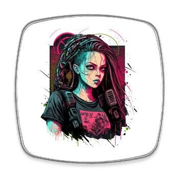 Beautiful Punk Girl le cadeau parfait pour - Magnet carré - blanc - Devant
