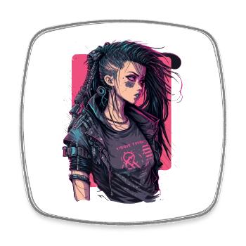 Science Fiction Girl das hervorragende Geschenk für - Viereckiger Kühlschrankmagnet - Weiß - Vorne