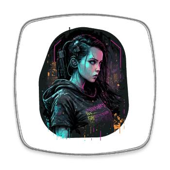 Breathtaking Punk Girl the ideal Christmas - Square fridge magnet - white - Front