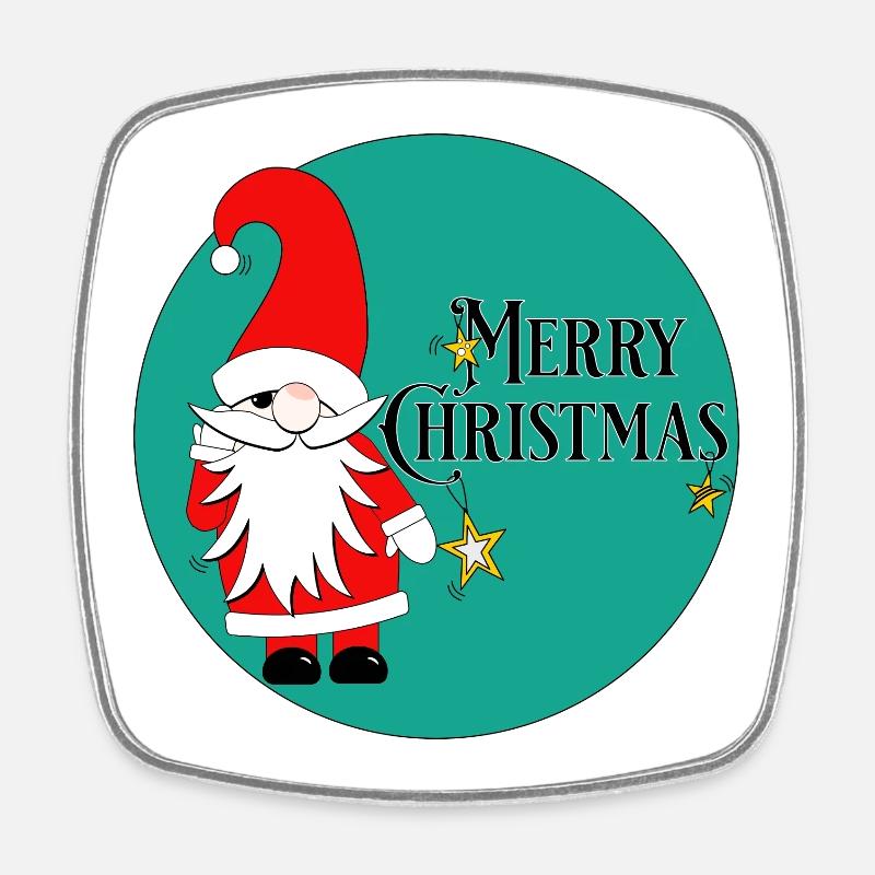 Merry Christmas - Viereckiger Kühlschrankmagnet - Weiß