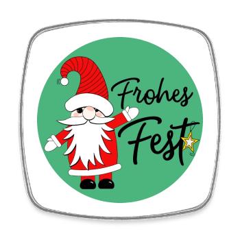 Frohes Fest - Viereckiger Kühlschrankmagnet - Weiß - Vorne