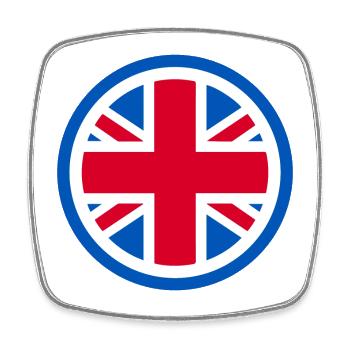 United Kingdom - Union Jack - Viereckiger Kühlschrankmagnet - Weiß - Vorne