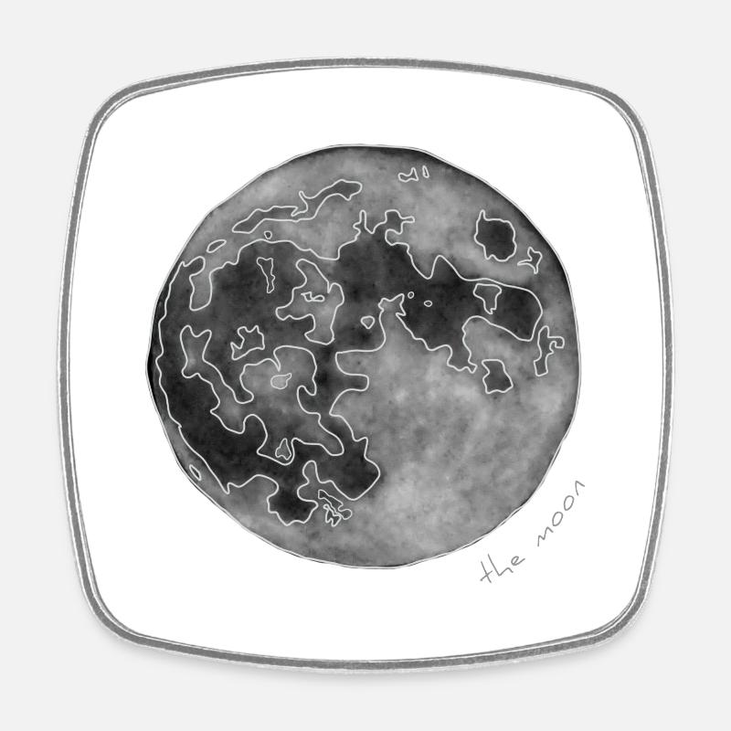 LUNE - Magnet carré - blanc