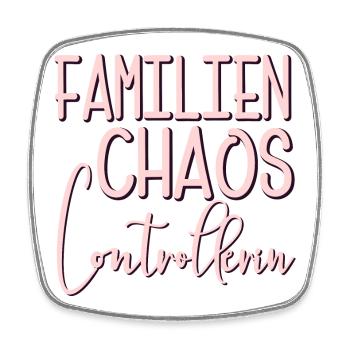 Familien Chaos Controllerin - Viereckiger Kühlschrankmagnet - Weiß - Vorne