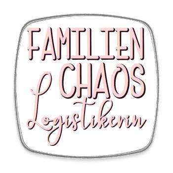 Familien Chaos Logistikerin - MAMA - OMA - Viereckiger Kühlschrankmagnet - Weiß - Vorne