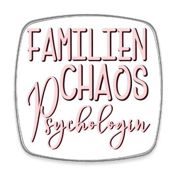 Familien Chaos Psychologin - MAMA - OMA - Viereckiger Kühlschrankmagnet - Weiß - Vorne