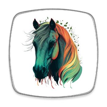 Beautiful Horse - Square fridge magnet - white - Front