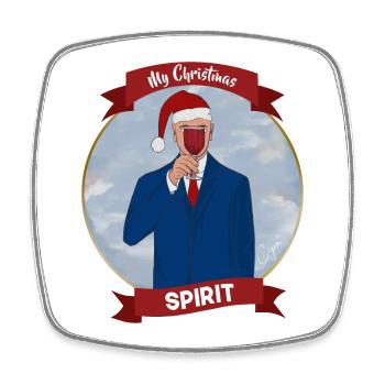 Meine Weihnachtsstimmung - Viereckiger Kühlschrankmagnet - Weiß - Vorne