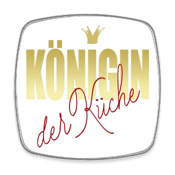 KÖNIGIN der Küche - Viereckiger Kühlschrankmagnet - Weiß - Vorne