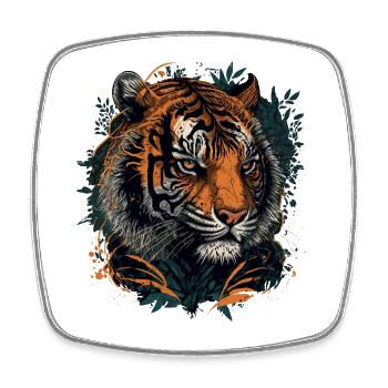 A Tiger Digital Illustration - Square fridge magnet - white - Front