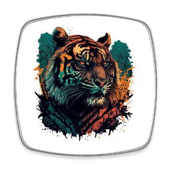 Be A Tiger - Square fridge magnet - white - Front