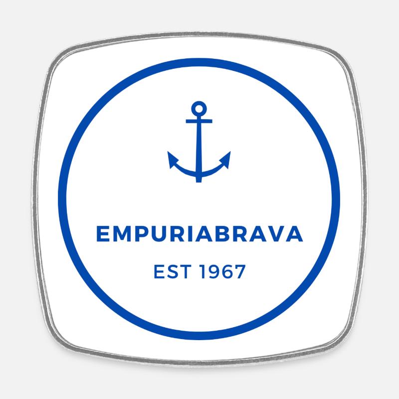 EmpuriaBrava EST 1967 - Magnet carré - blanc