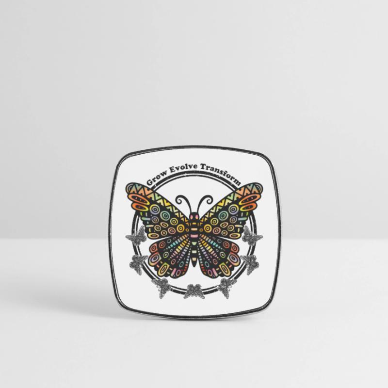 Boho Style Butterfly - Grow Evolve Transform Magnet carré