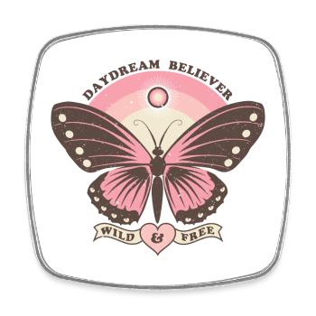 Boho Style Butterfly - Square fridge magnet - white - Front