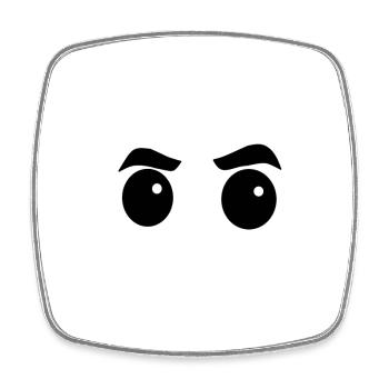 Eyes - Square fridge magnet - white - Front