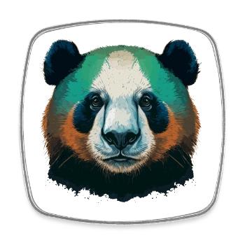 Panda Lover Gift - Square fridge magnet - white - Front