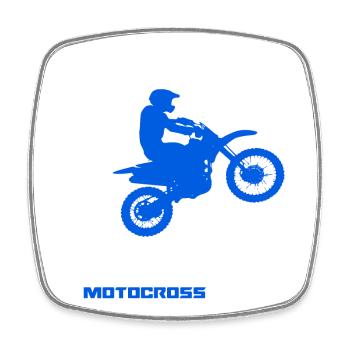 Motocross - Square fridge magnet - white - Front