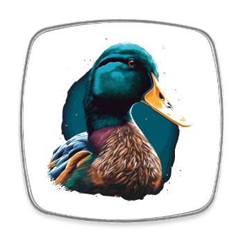 Duck Head Illustration - Square fridge magnet - white - Front