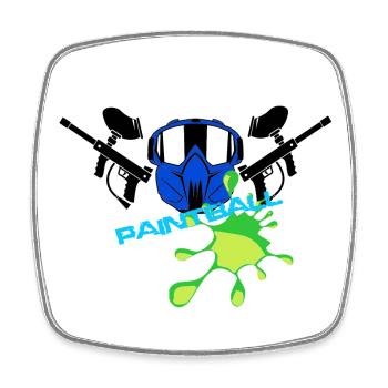 Paintball - Viereckiger Kühlschrankmagnet - Weiß - Vorne