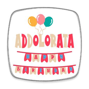 Sorrowful t-shirt happy birthday t-shirt - Square fridge magnet - white - Front
